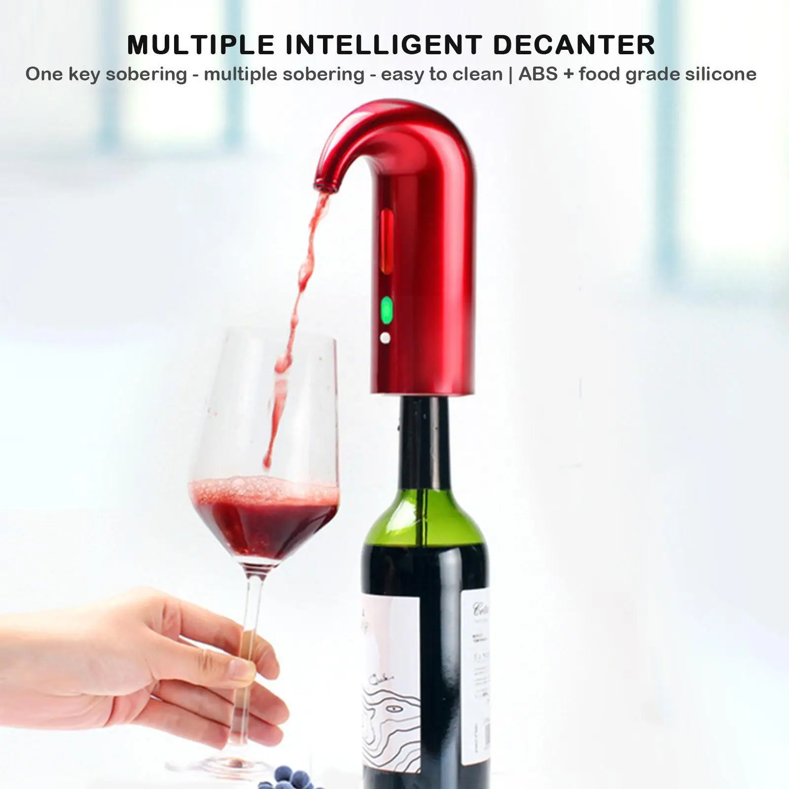 

1pc Electric Wine Aerator Portable Smart Automatic Wine One Pourer Wine Wine Decanter Decanter Oxidize Aerator X3X4
