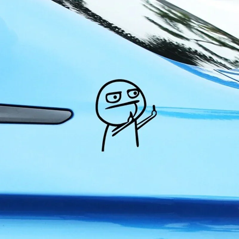 2 шт. автомобильные наклейки Стайлинг среднего пальца авто лобовое стекло дверь