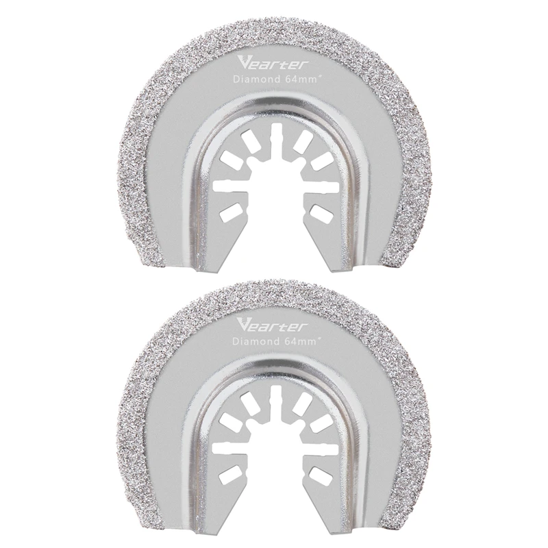 

Vearter 2 шт. гальванизированные алмазные сегментные качели, многофункциональный инструмент, колеблющееся лезвие, раствор, режущие пилы, лезвия для точного удаления раствора