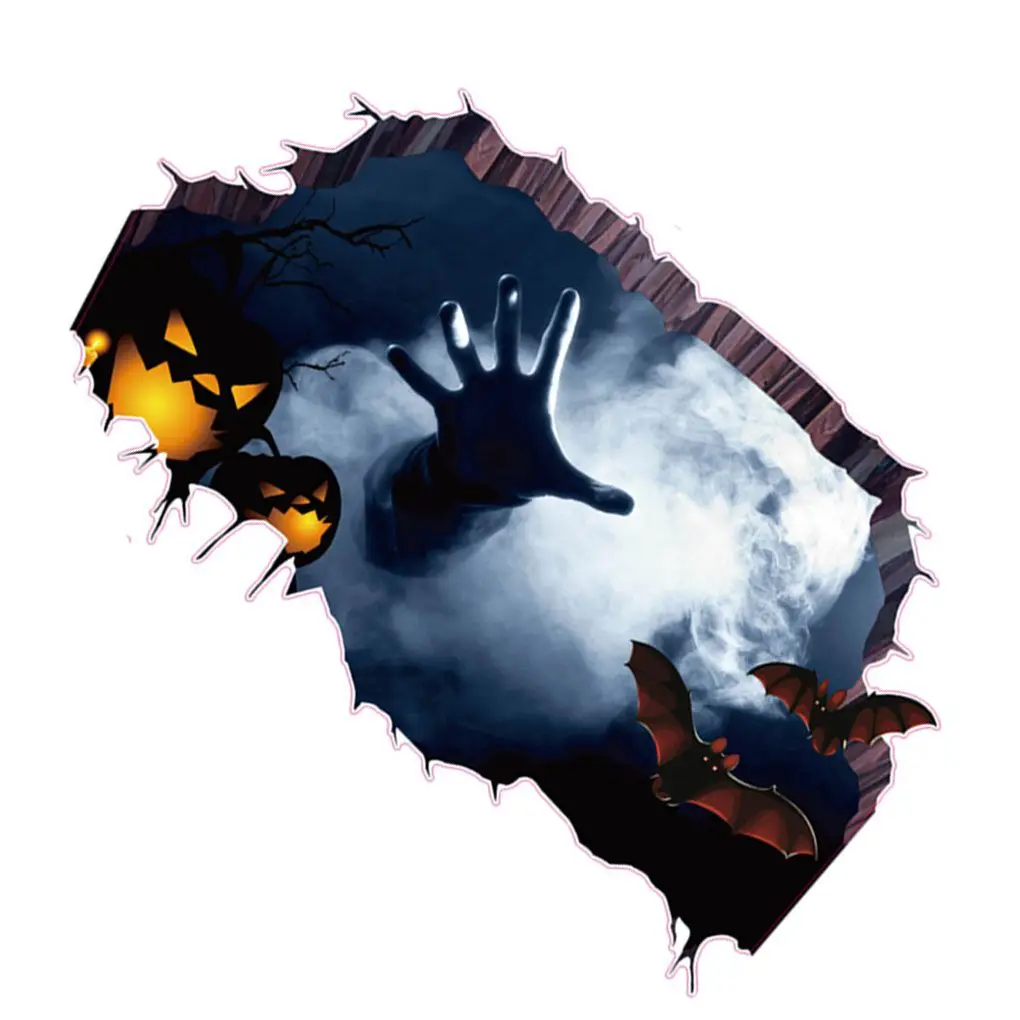 

Halloween Ghost Hand Bat Sticker 3D Waterproof Wall Sticker Removable Decal Horror Atmosphere Home Party Decoration Supplies