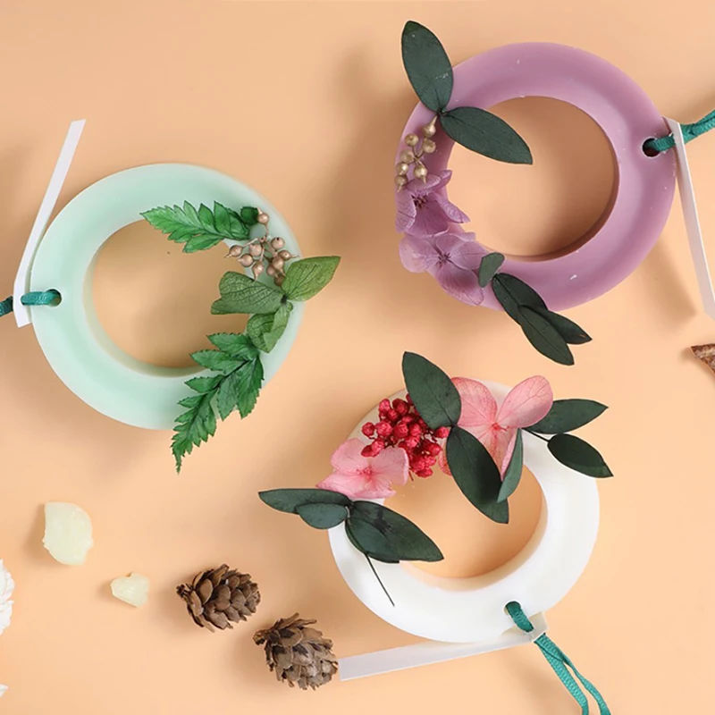 

N2HAO Candles Aroma Wax Tablets Handmade Flowers Aroma Wax Tablets Circle Shape Soap