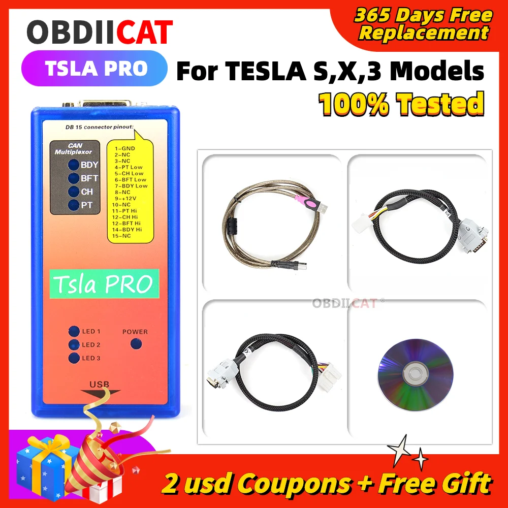 Новейший сканер Tsla PRO профессиональный диагностический и программирующий