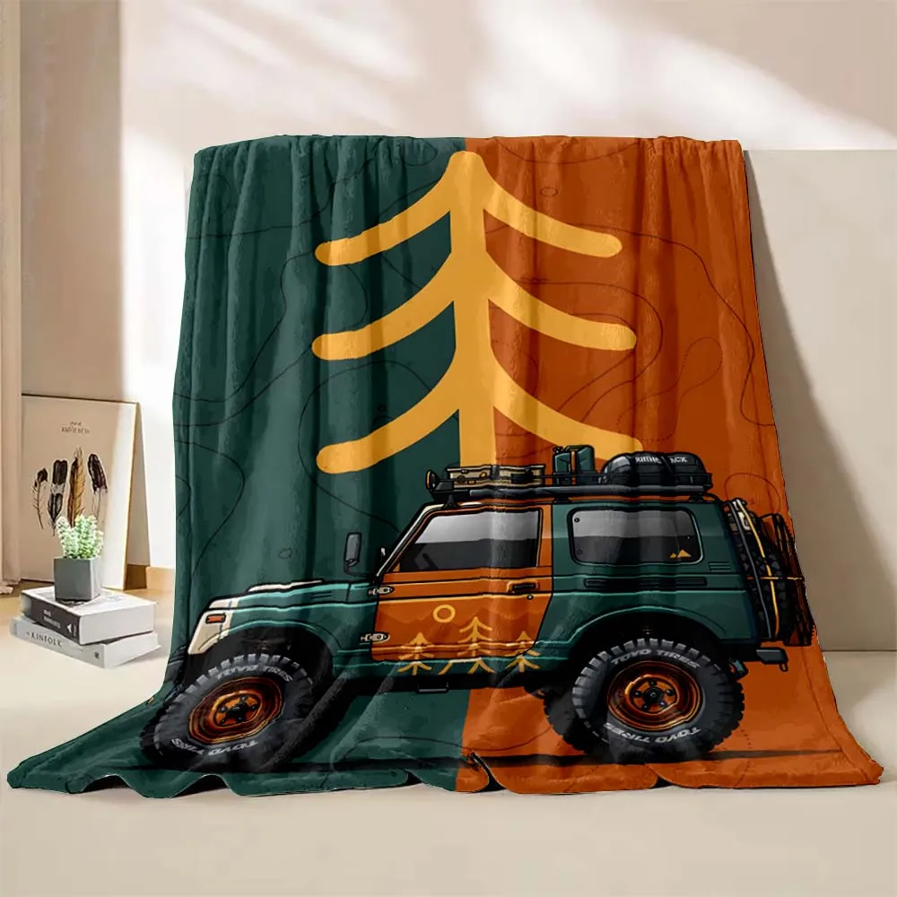 Одеяло с принтом для автомобиля внедорожника кемпинга RV 6 размеров теплое мягкое