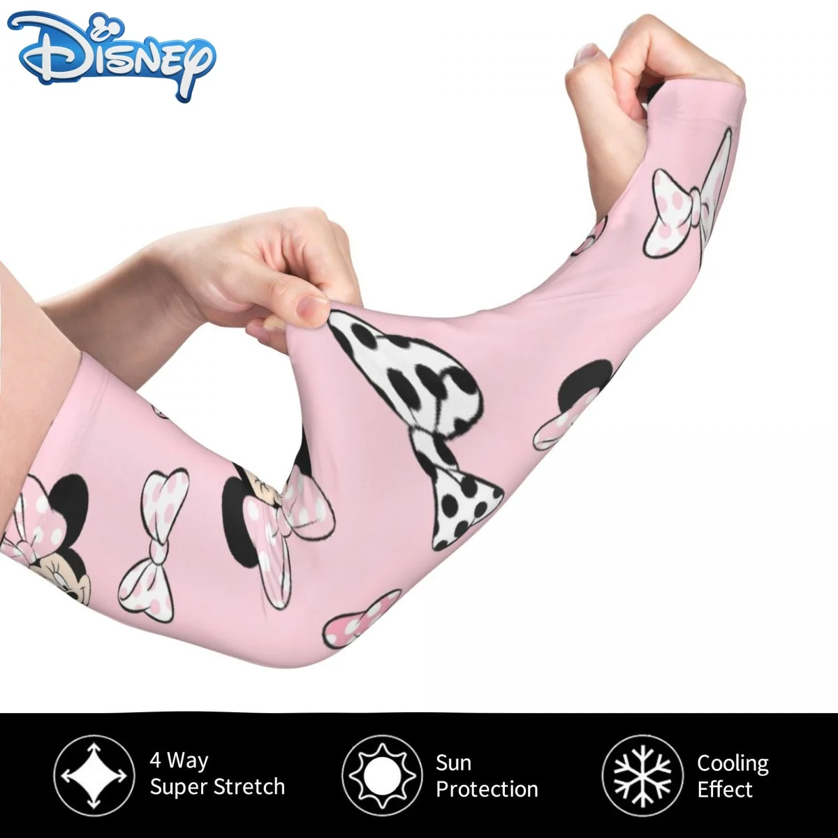 

2022 Summer New Disney Cartoon Ice Silk Sunscreen Arm Sleeves UV Protection Arm Guards Outdoor Sports Gloves Long for Men Women