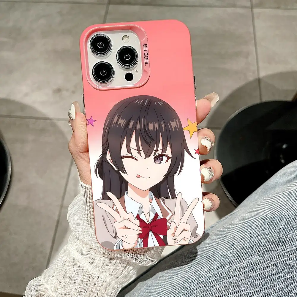 Фото Чехол Roshidere Yuki Suou для iPhone 17 16 15 14 13 12 11 X XR XS Air Pro Max Plus, розовый, разноцветный, серебристый №5