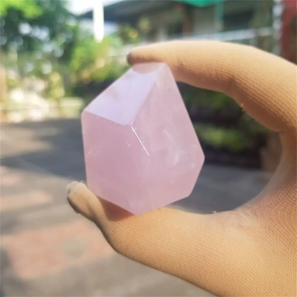 

Larger Natural Rose Quartz Tumbled Irregular Pink Crystal Raw Stone Polish Bulk Crystal Palm Stone Healing Gemstone