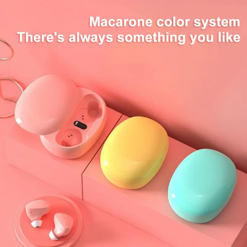 

Digital Display Tws Headphone With Charging Box No Delay Wireless Bluetooth Headset Macaroon In-ear Earphone Earbuds