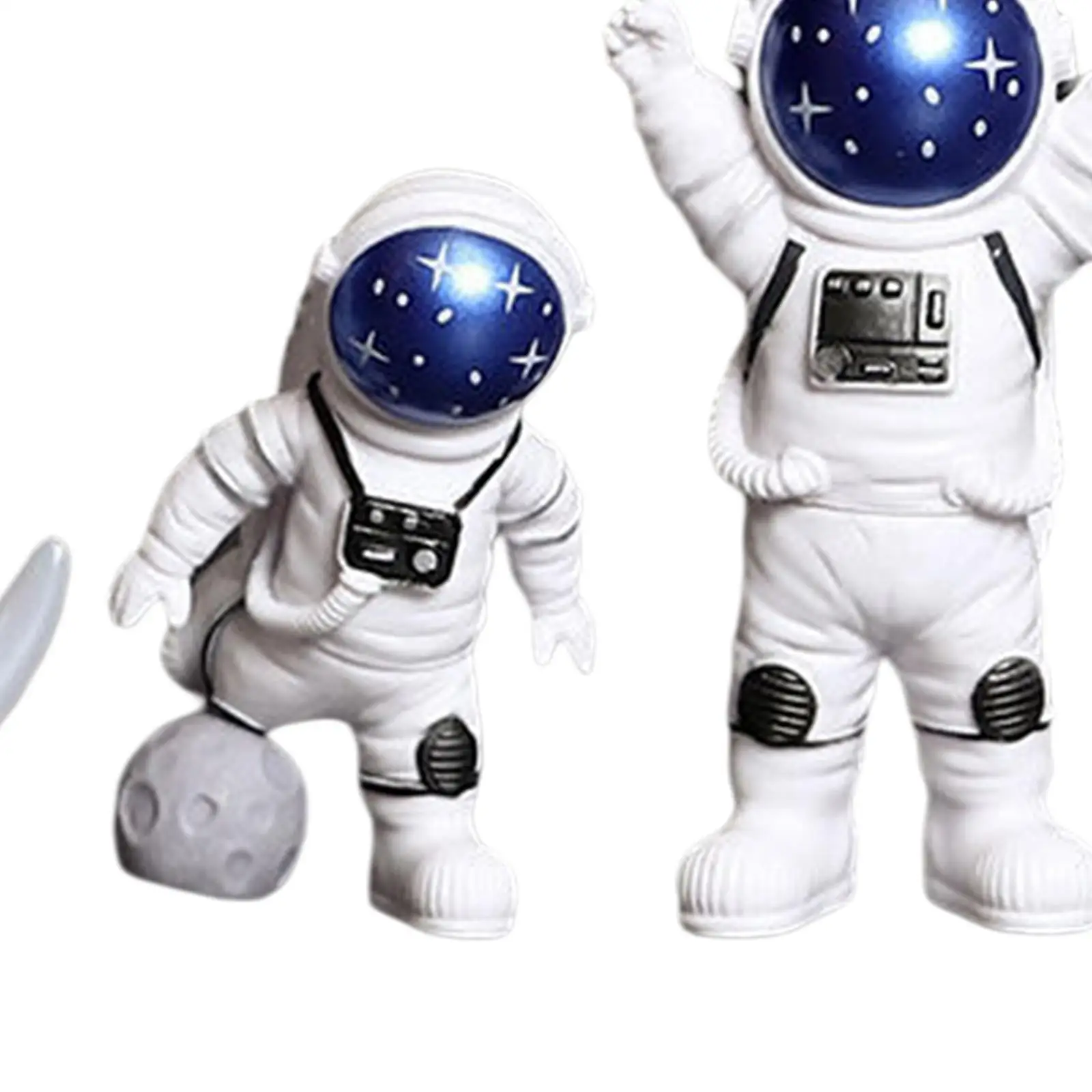 

4x Spaceman Figurine Bookshelf Fireplace Resin Figure Astronaut Statue Home