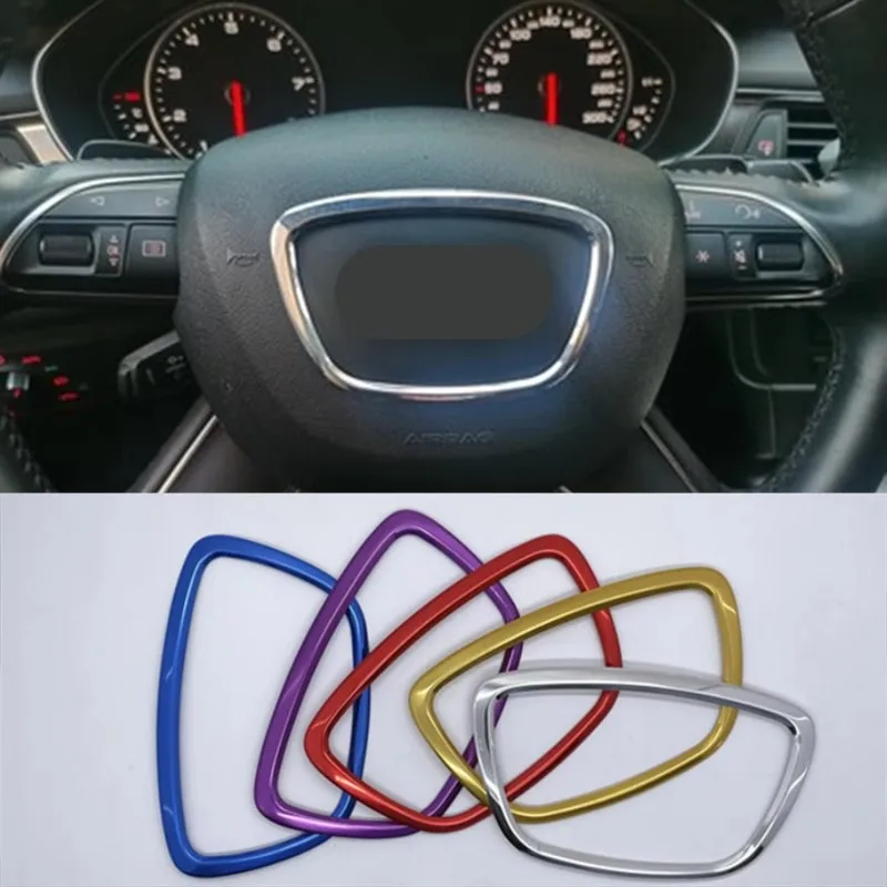 Подходит для Audi 2012-2018 A6L C7 Автомобильное рулевое колесо с логотипом декоративное