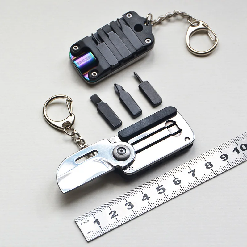 

Multifunctional Screwdriver Pocket Fold Mini Knife EDC Portable Keyring Keychain Outdoor Camping Utility Gadget To Open Box