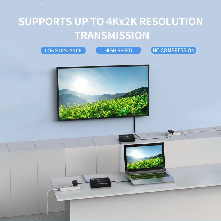 Promotion professional video 100m transmitter and receiver RS232 hdbt hdmi extender over cat6