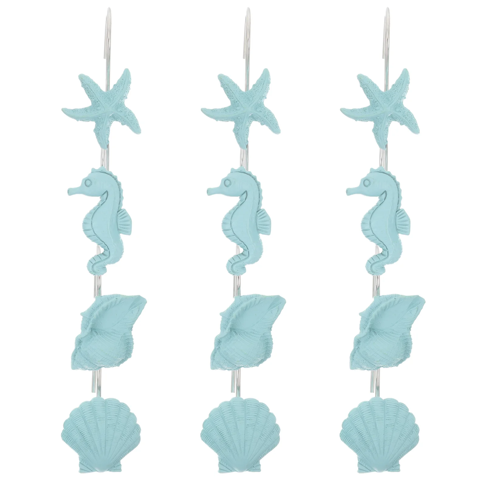 

12pcs Decorative Unique Shaped Ocean Style Household For Window Curtain Decorative Curtain Hooks