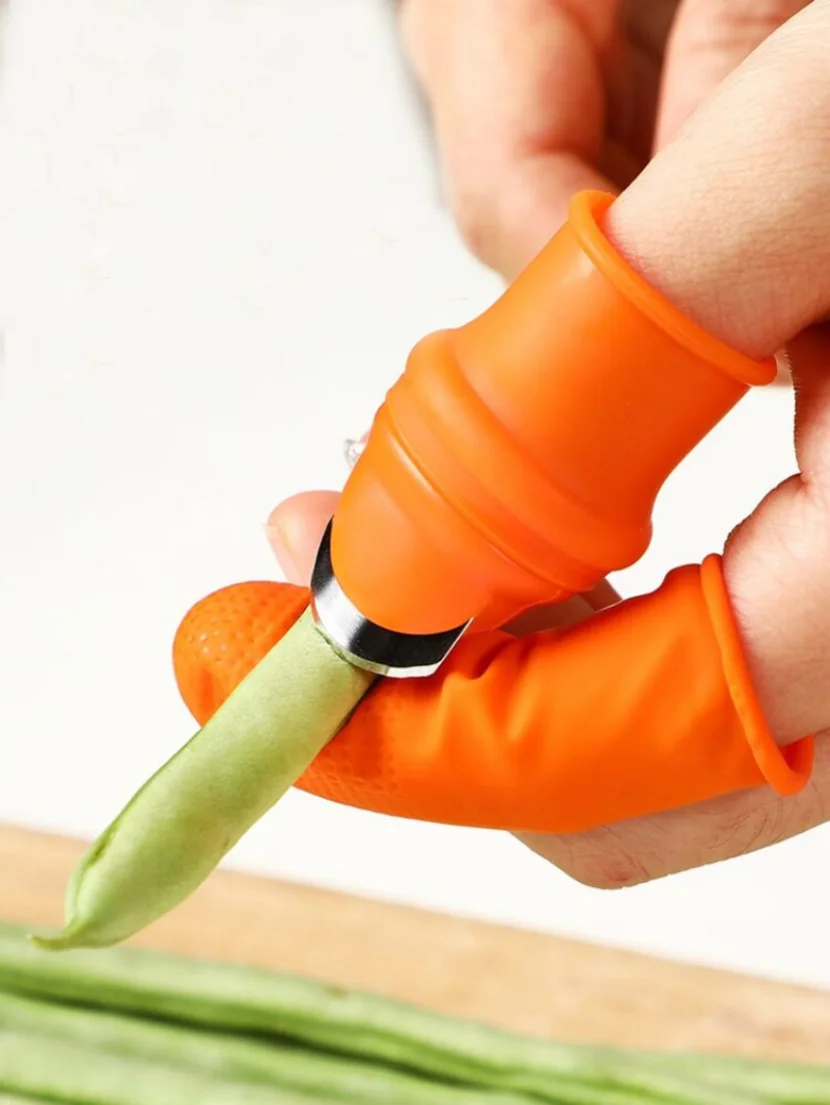 

New Finger Cutter Silicone Anti-cut Finger Sleeve Finger Guard Thumb Cutter 1X