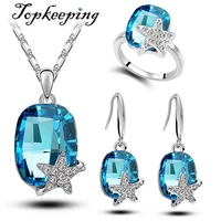 elegant ladies jewelry set earrings pendant necklace rings jewelry sets