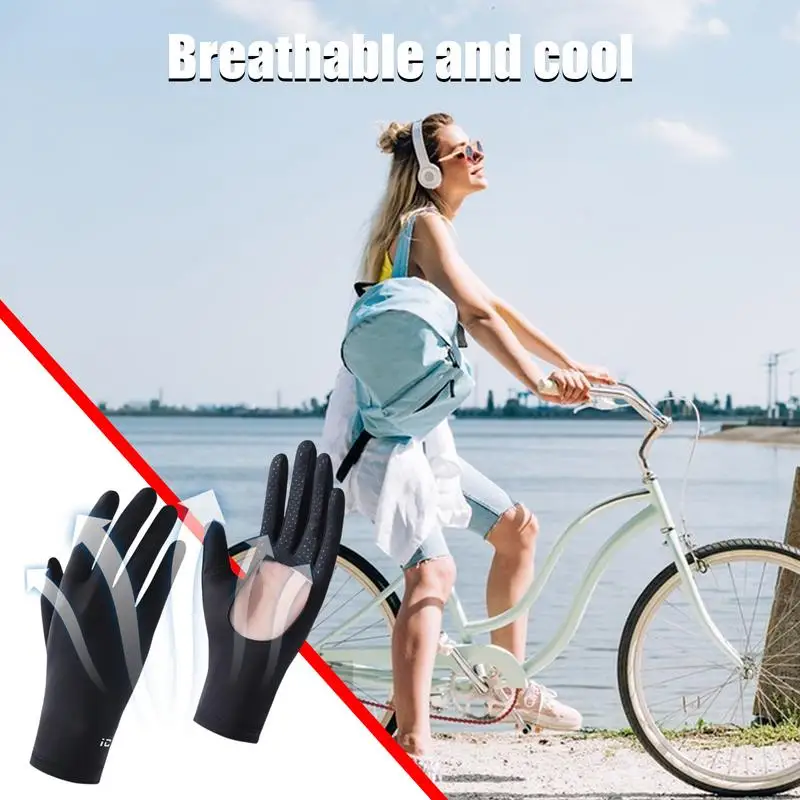 Солнцезащитные перчатки для женщин летние велосипедные сенсорного экрана с UPF 50