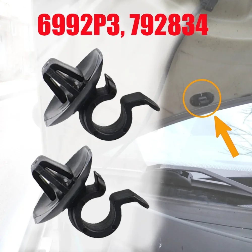 

2шт 792834 Для Citroen C4 2004 2005 2006 2007-2010 Новый капот, опора штанги, зажим, зажим, держатель, крепеж, фиксатор