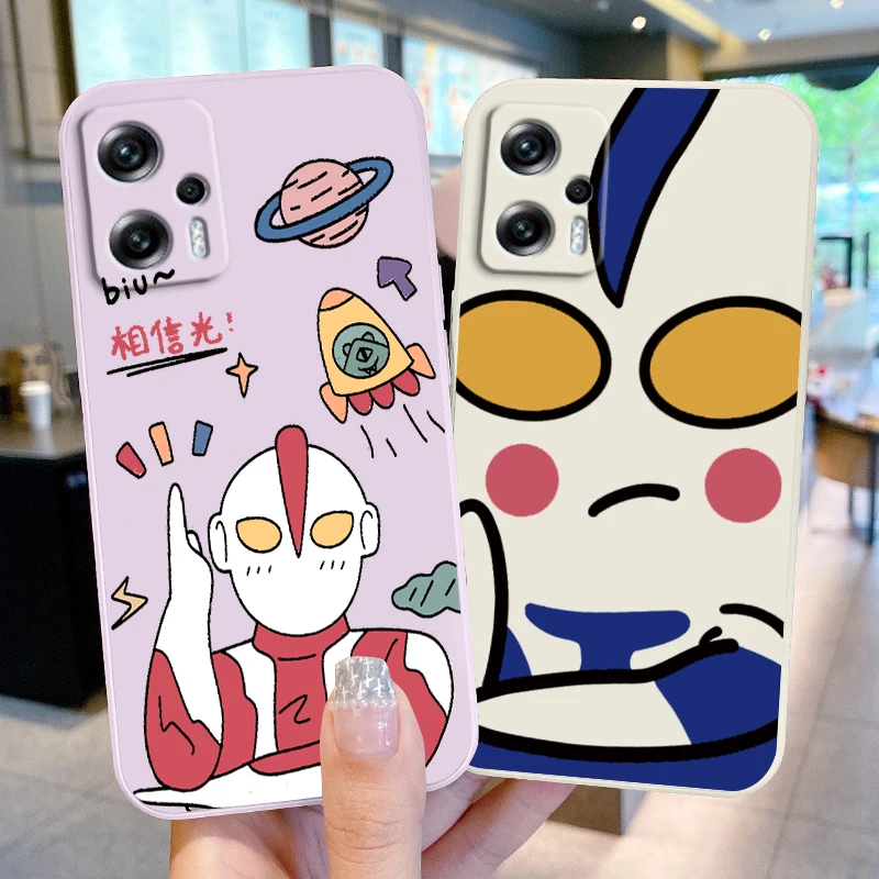 

Anime Cartoon Cute Phone Case For Xiaomi Redmi Note 11 11S 11T 10S 10 9S 9T 9 8T 8 Pro Plus 5G Liquid Rope Soft Cover