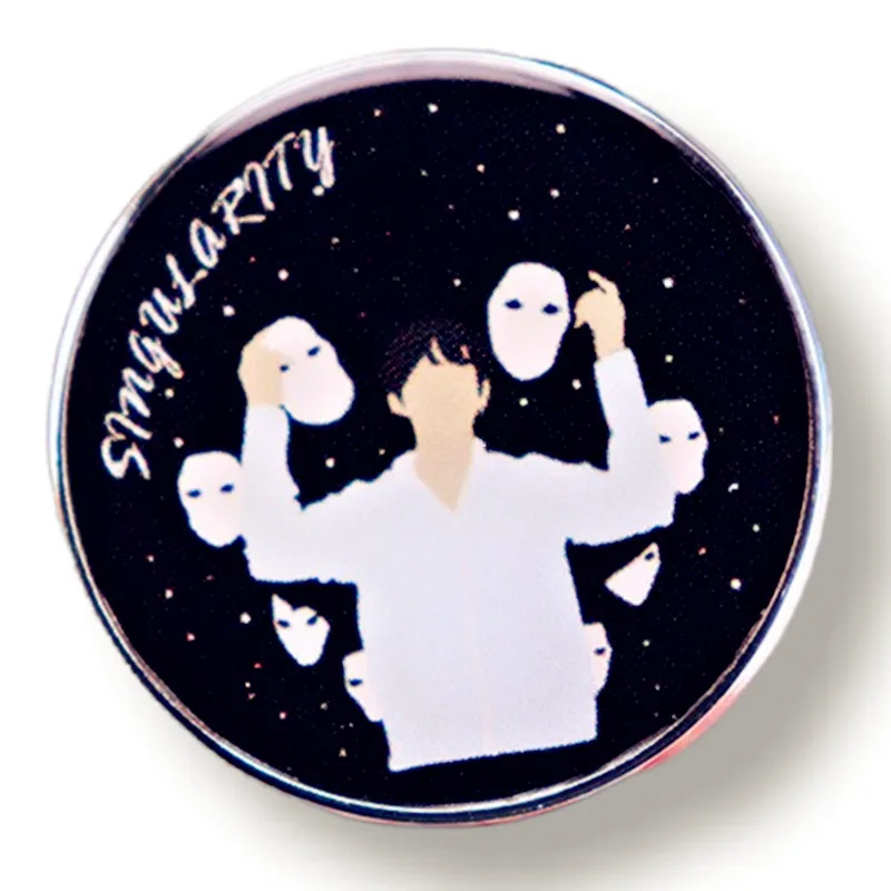 K-pop Kim Taehyung Singularity Enamel Pin Brooch Metal Badge