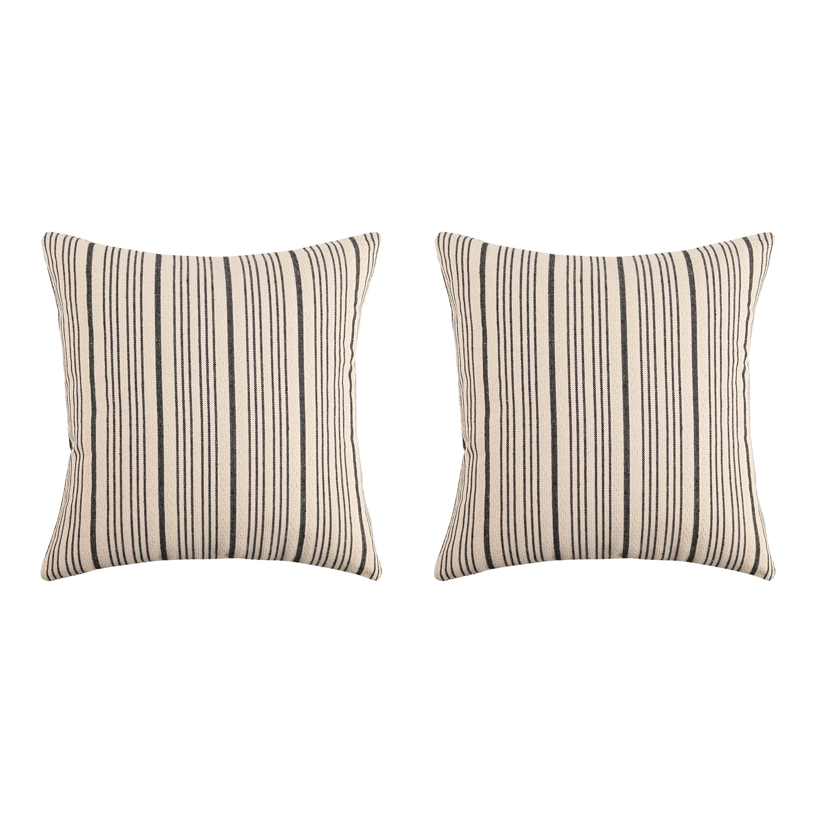 

2pcs Living Room Sofa Home Decor Striped Design Polyester Bed Universal Cushion Covers Easy Clean Chair Pillow Case Portable