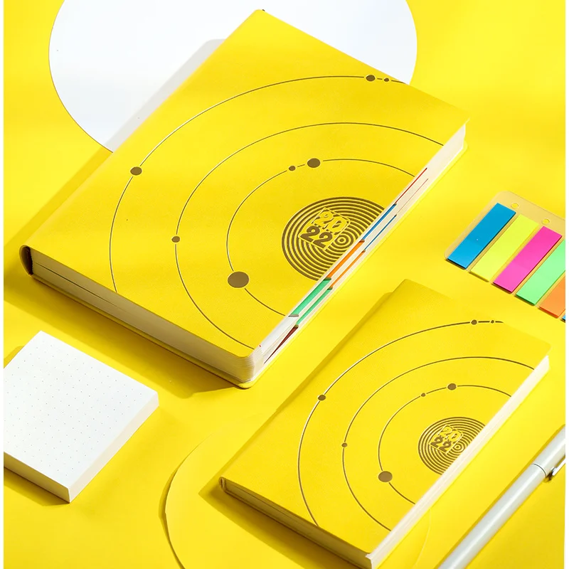 

2022 A5 A6 Size PU Cover Daily Weekly Planners Agenda Notebook Goals Habit Students Schedule Stationery Office School Supplies