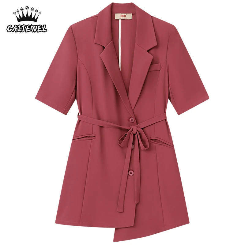 

Women's Clothing Dress Vintage Suit Collar Button High Waist Lacing Short Sleeve Casual Fashion Baggy Short Skirt Ladies Summer