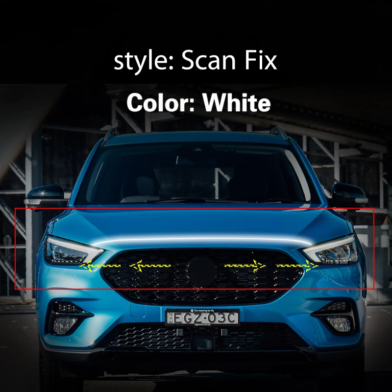 

Автомобильные дневные ходовые огни DRL, светодиодные ленты, автомобильные капоты для MG ZS 2019-2023, 12 В, эффект сканирования, аксессуары для дневных ходовых огней