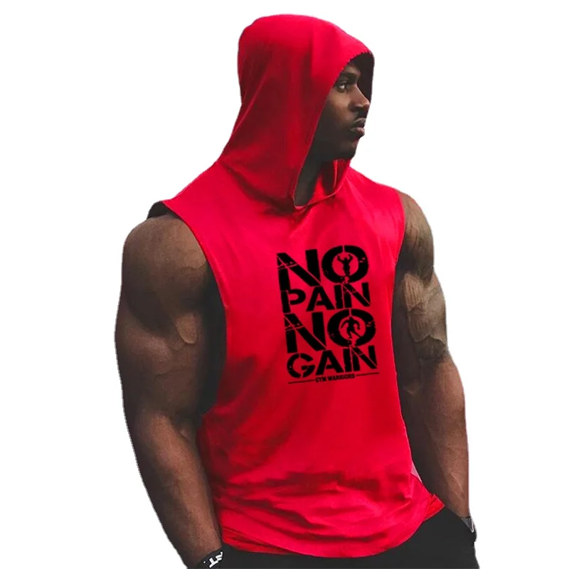 

Летняя мужская повседневная майка с капюшоном и коротким рукавом для фитнеса, простая и красивая уличная одежда