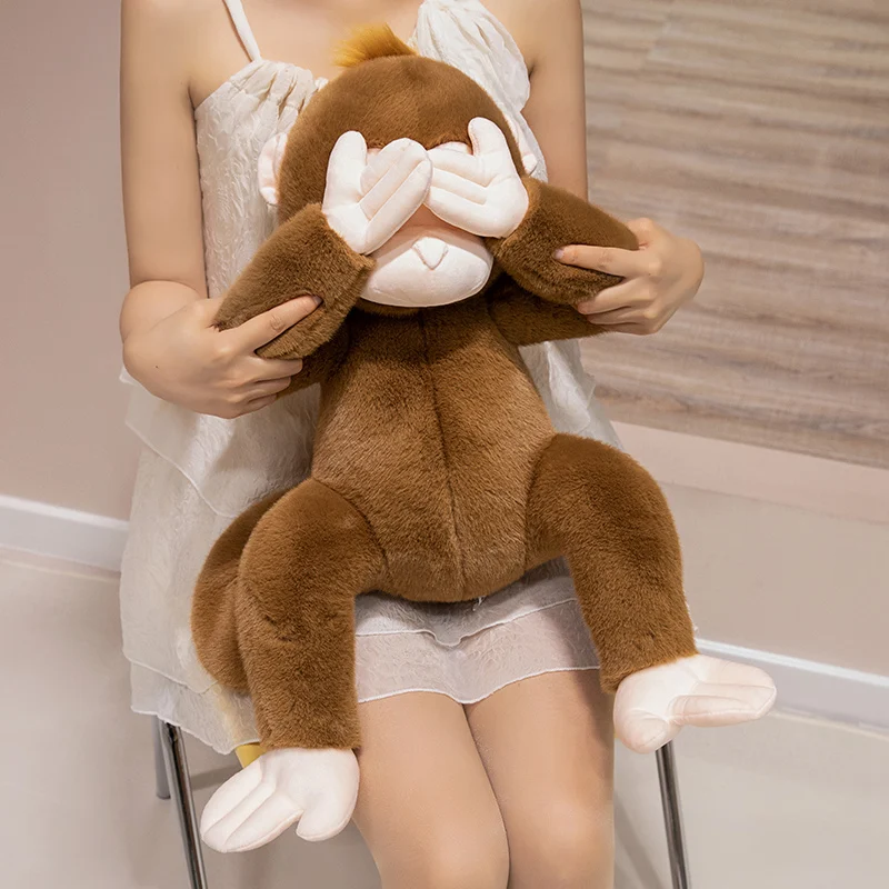 Фото 40/55/80 см Kawaii обезьяна плюшевая игрушка реалистичная плюшевая обезьяна куклы горилла подушка прекрасный подарок на день рождения №2