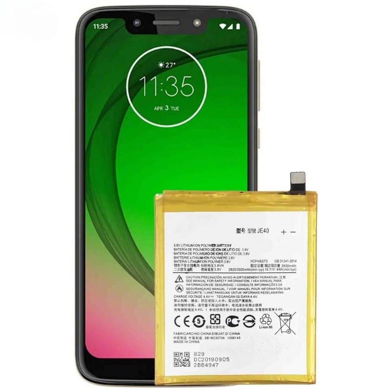 Фото Аккумулятор JE40 для Motorola P30 PLAY/G7 Play/XT1952, высококачественная сменная батарея повышенной емкости класса A с инструментами для установки №4