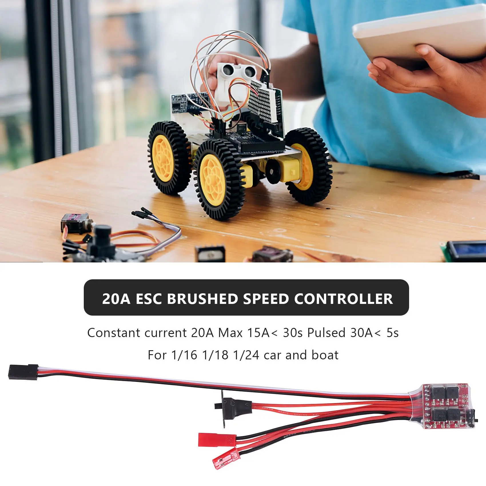 20A Bustophedon ESC щеточный контроллер скорости для радиоуправляемого автомобиля