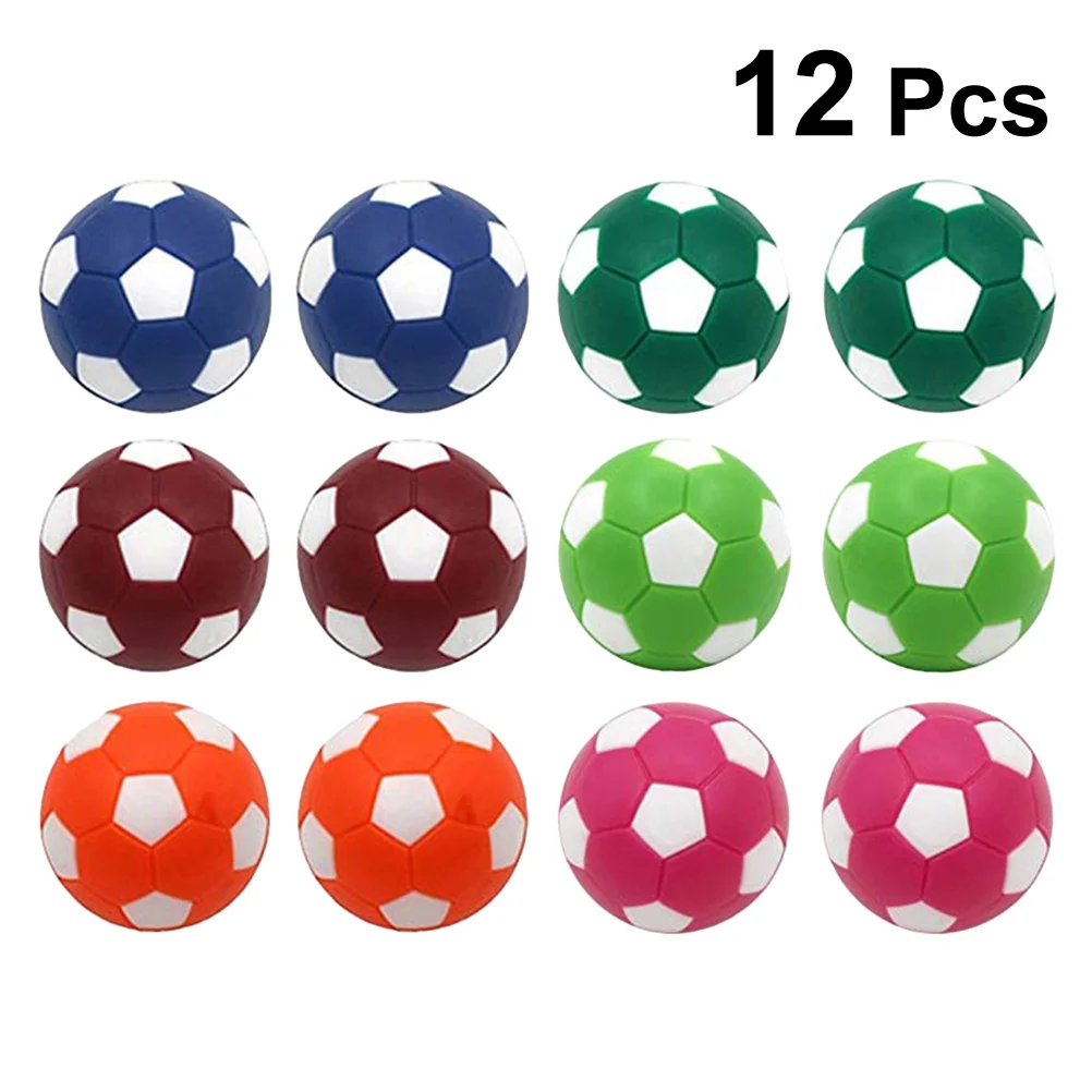 

12pcs Mini Colorful Table Soccer Footballs Replacement Balls Tabletop Game Ball 36mm Mini Soccer
