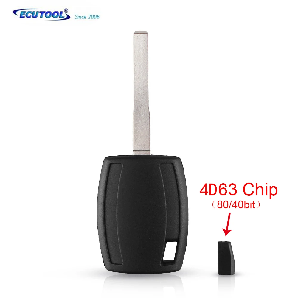 

4D63 40Bit 80Bit Transponder Ignition Chip Remote Key Shell For Ford Fiesta Mondeo Focus C-Max Galaxy Case HU101 Blade