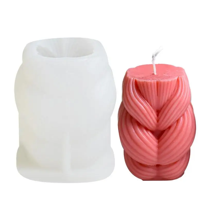 

Aesthetic Candle Mold Silicone Wave Geometry Candle Mold For DIY Crafting Pillar Candle Mold For Epoxy Resin Casting Clay