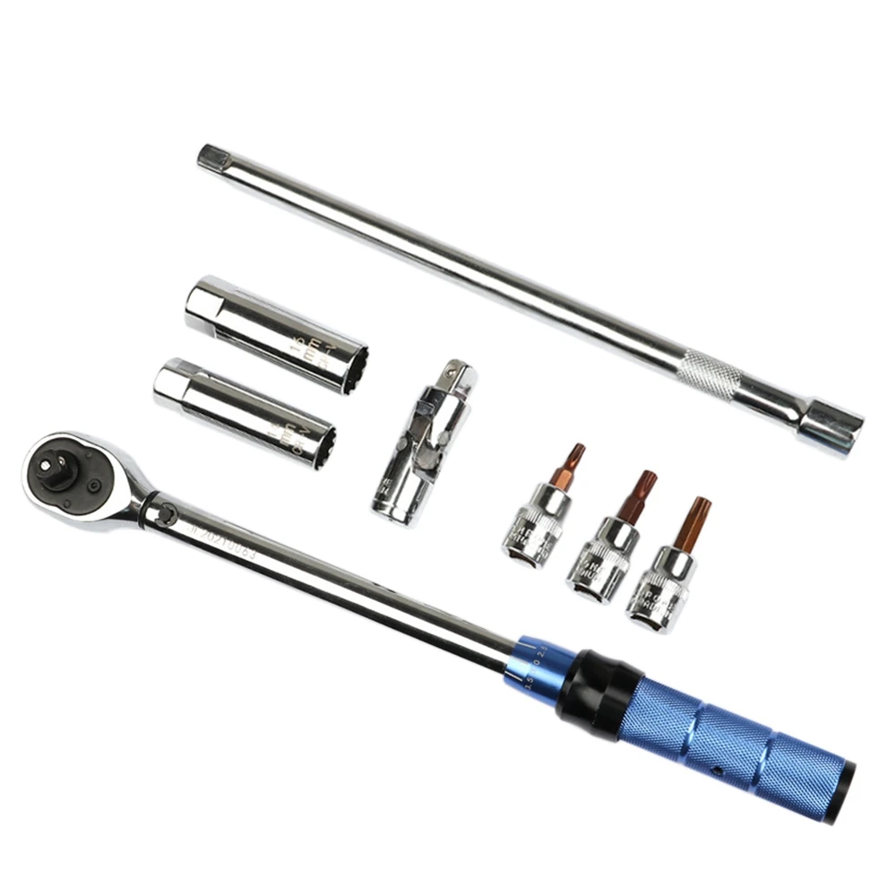 

3/8 Inch 10-60NM 10MM 8Pcs Adjustable Torque Wrench Spark Plug Repair Wrench Kit Preset Torque Wrench Auto Repair Tools