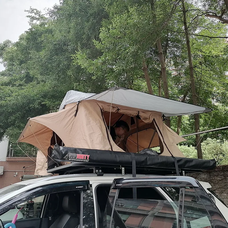 

Unity Outdoor waterproof roof top tent camping with annex aluminum roof top tents offroad car tent roof top