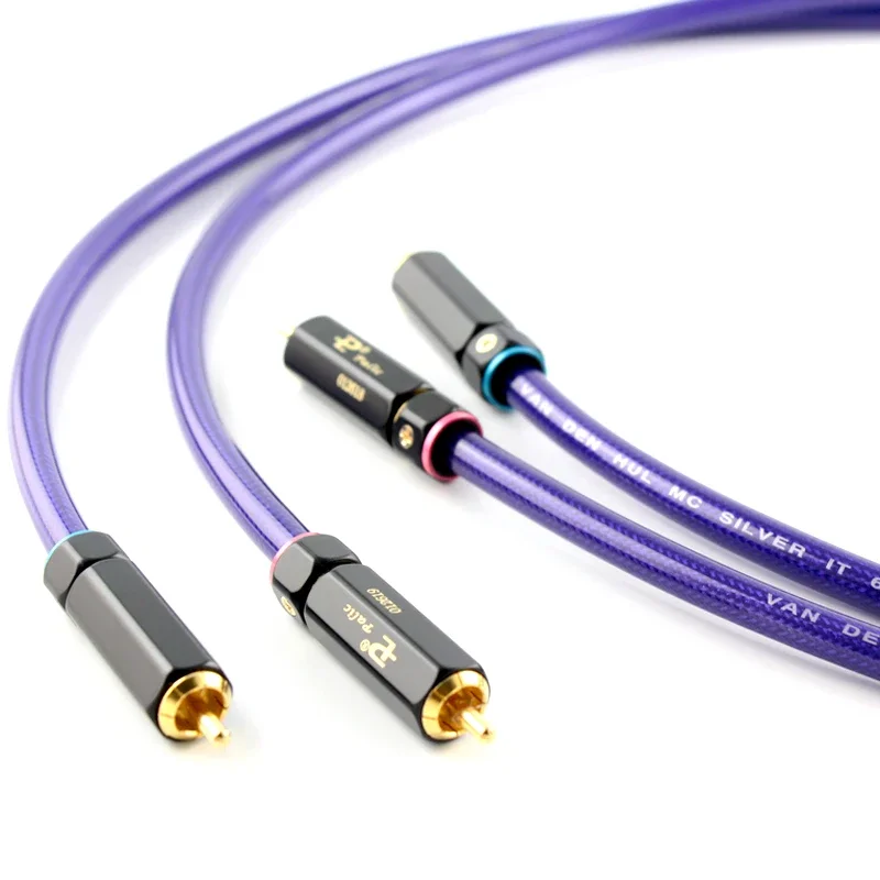 Посеребренный кабель RCA VDH Van Den Hau Hi-Fi аудио усилитель мощности CD для соединения