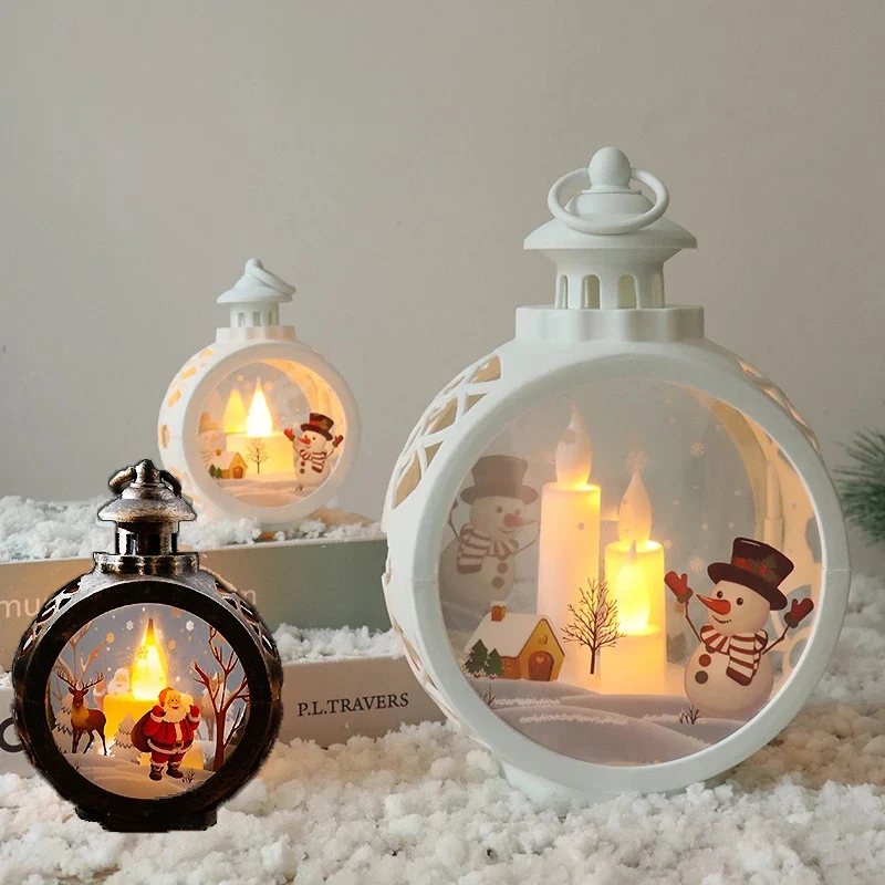 Navidad Merry Christmas Decor for Home  Santa Claus Snowman Lantern Light Christmas Tree Ornament Xmas Gifts New Year 2023