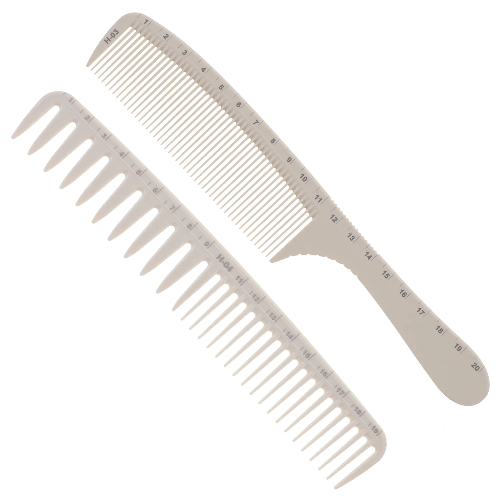 

2 Pcs Graduated Hair Comb Brush Straight Parting Cutting Combs Professional Ruler Curling Bulk Braiding Abs