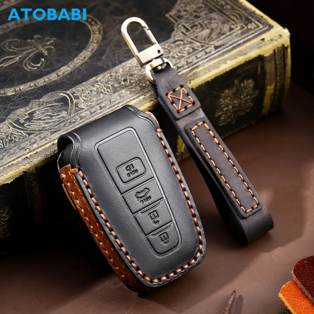 

Кожаный чехол для автомобильного ключа, умный чехол для автомобильного ключа, чехол для Toyota дистанционная защита Camry Land Cruiser Prado Rav4 Corolla Highlander