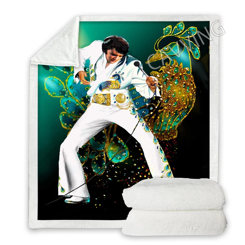

Elvis Presley 3D Printed Sherpa Blanket Rectangle Blanket Textiles Fleece Wearable Blanket Throw Blanket Home Decor P01