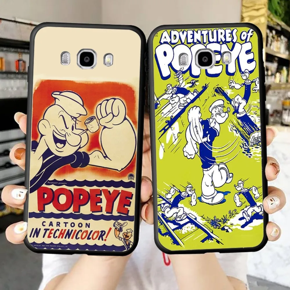 

Retro cartoon illustration po pe ye spinach Phone Case For Samsung J 7 plus 7core J7 neo J6 plus prime J6 J4 J5 Mobile Cover