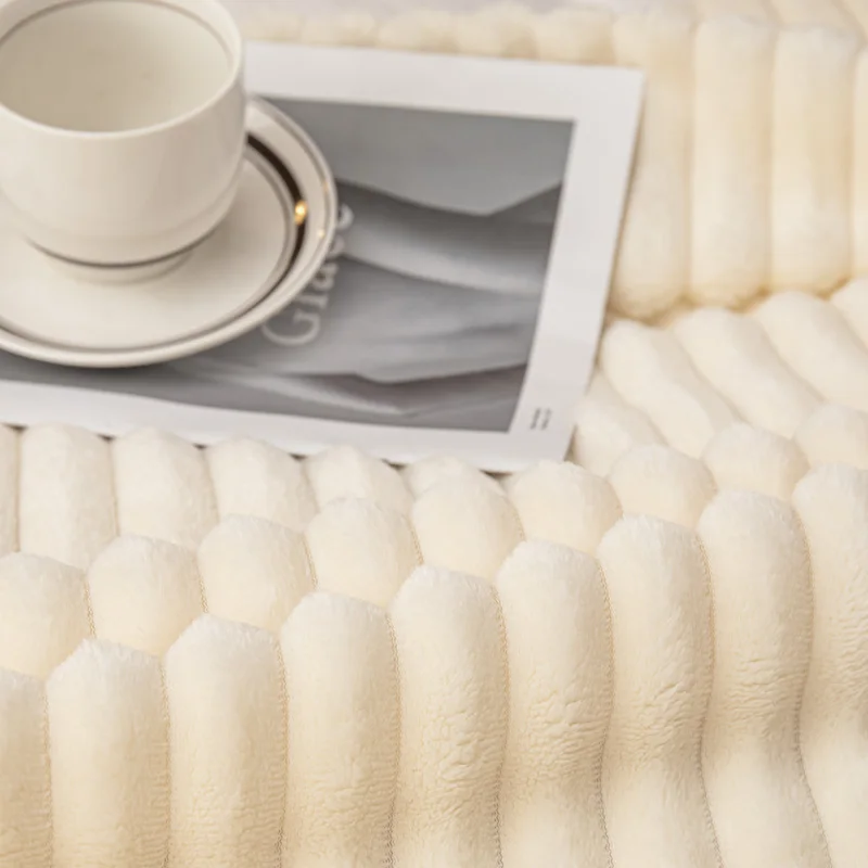 

Широкое Полосатое однотонное Фланелевое Флисовое одеяло, мягкое зимнее теплое пушистое покрывало для кровати для взрослых