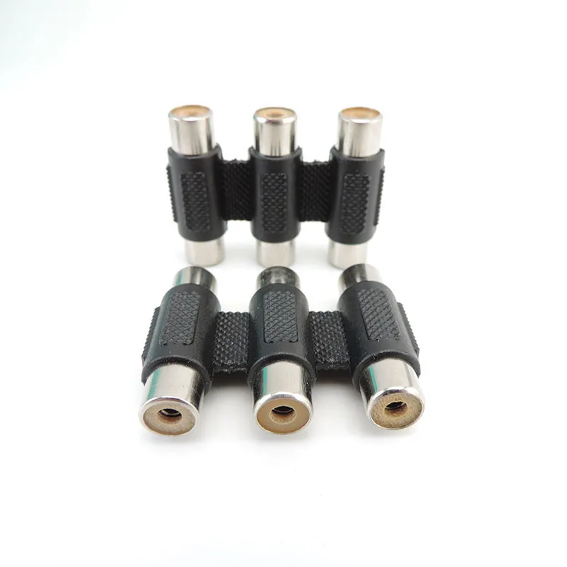 2 3 RCA на RAC разъем папа-мама Аудио-видео преобразователь AV соединитель двойной 2RCA
