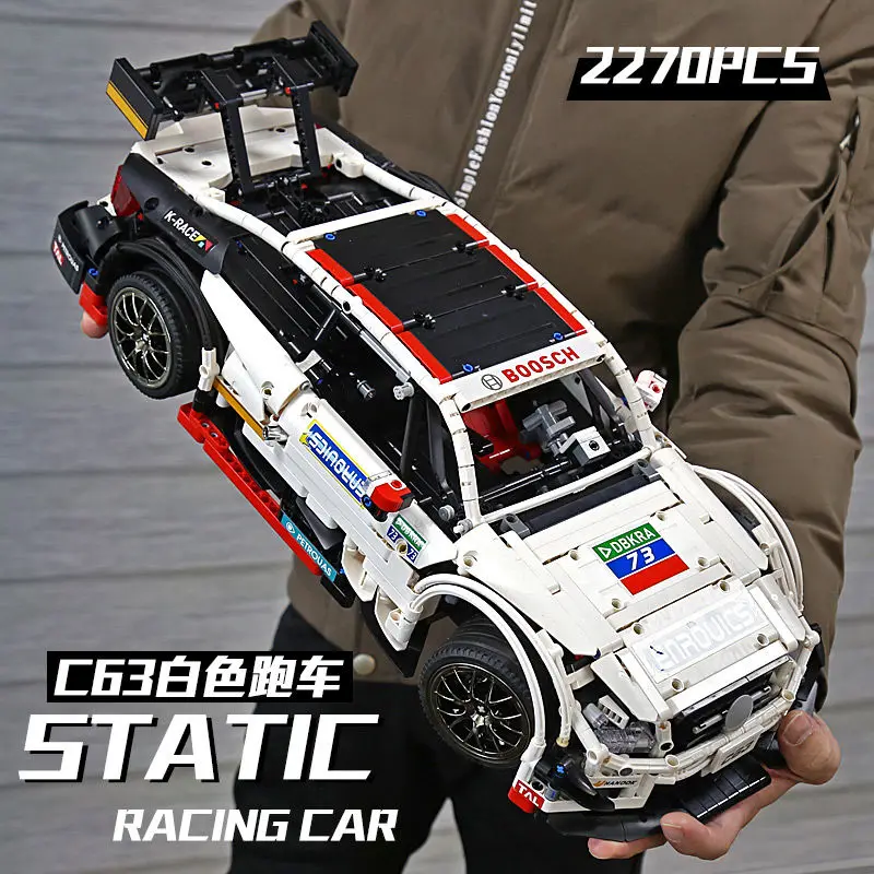 

Совместим с конструктором Lego MOC-6687 AMG C63 DTM Supercar, модели гоночных автомобилей, детские игрушки, рождественские подарки
