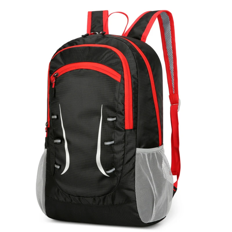 

Multi-storage Bag Large Capacity Hiking Daypack With Reflective Strip Lightweight Outdoor Sports Folding Backpack New