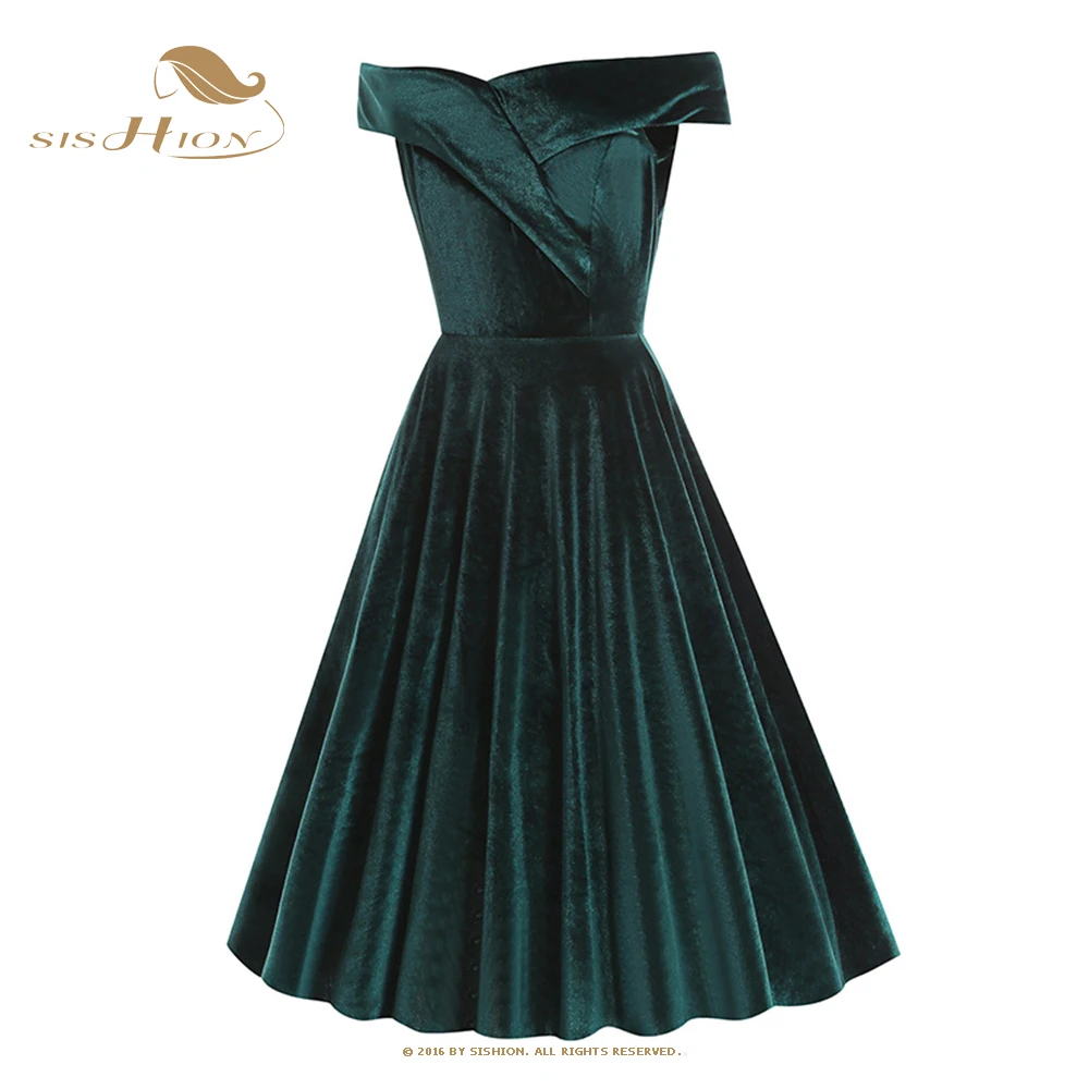 Женское кружевное платье SISHION VD3333 черное винтажное готическое с высокой талией