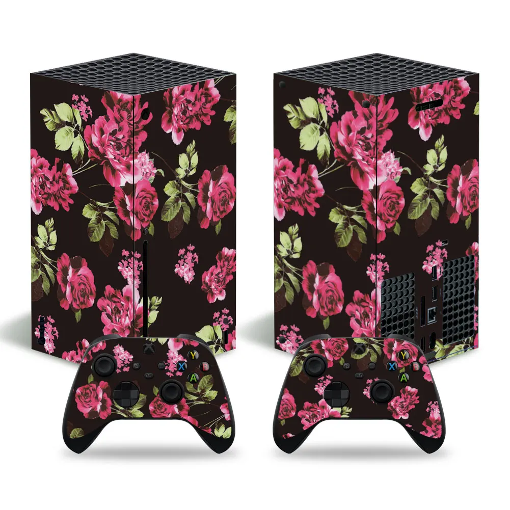 Наклейка в стиле розы наклейка для консоли Xbox серии X и 2 контроллера из винила |