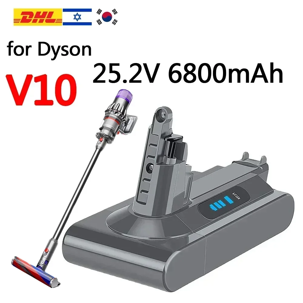 Сменный аккумулятор для Dyson SV12 6800 мАч 100 Втч аккумулятора V10 Absolute Fluffy Cyclone Battery