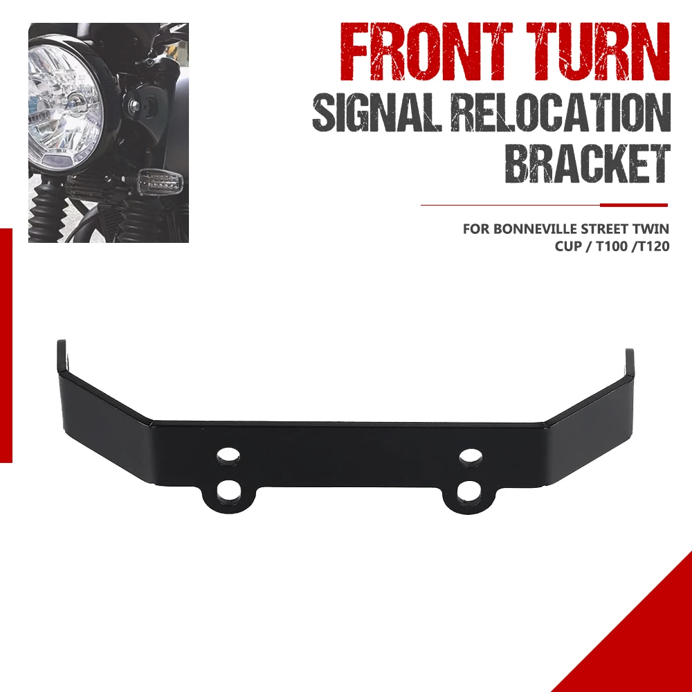 

Motorcycle Rear Indicator Turn Signal Relocation Lamp Holder Bracket FOR Bonneville Street Twin/Cup/T100/T120 Black Street Twin