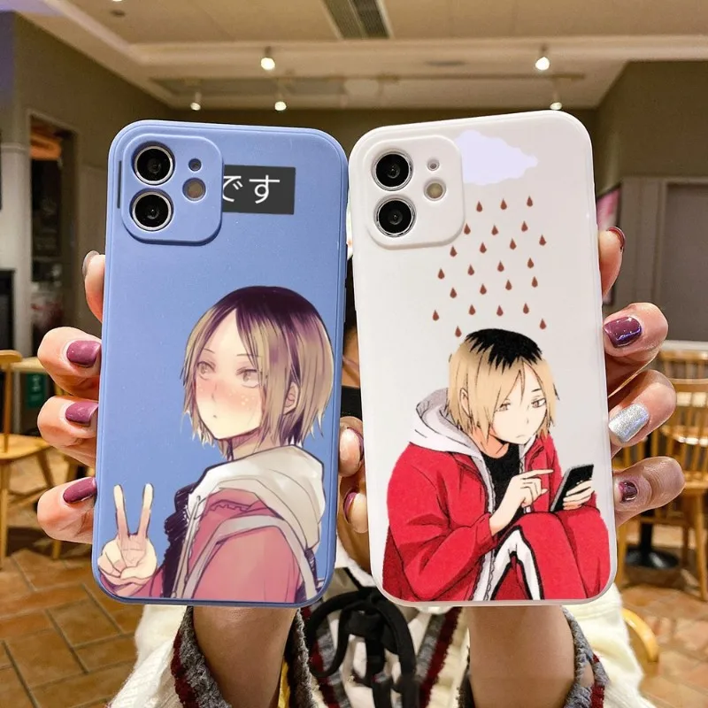 

Чехол для телефона Kenma Kozume для IPhone 14 11 12 13 Pro Max X XR XSMax 6 6S 7 8 Plus SE 2022, Мягкий Квадратный цветной чехол для телефона